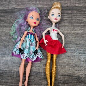 Lot of Ever After High Dolls Vintage Y2K Apple White and Madeline Maddie Hatter